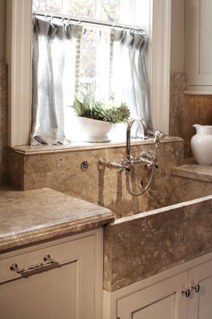 Kitchen Winter Cloud  marble countertop